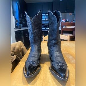 Black cowboy boots